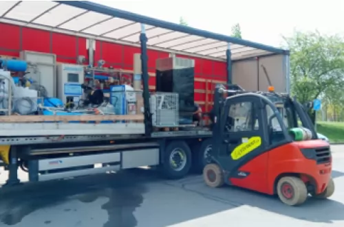 Loading of technology to the boiler room