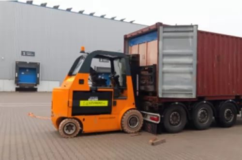 Loading of 6 m machine